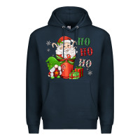 Navy ho ho ho gnome santa coffee cup Premium Hoodie - MaliasSmallBusiness