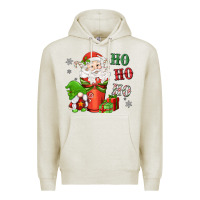 Oatmeal Heather ho ho ho gnome santa coffee cup Premium Hoodie - MaliasSmallBusiness