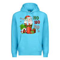 Ocean Blue ho ho ho gnome santa coffee cup Premium Hoodie - MaliasSmallBusiness