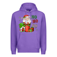 Purple ho ho ho gnome santa coffee cup Premium Hoodie - MaliasSmallBusiness