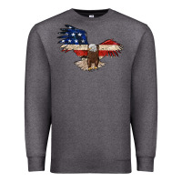 Charcoal Heather 4th july eagle Premium Sweatshirt - MaliasSmallBusiness