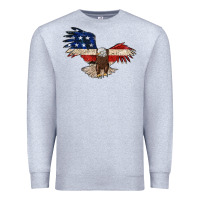 Heather Grey 4th july eagle Premium Sweatshirt - MaliasSmallBusiness