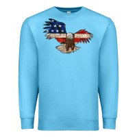 Ocean Blue 4th july eagle Premium Sweatshirt - MaliasSmallBusiness