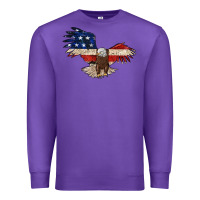 Purple 4th july eagle Premium Sweatshirt - MaliasSmallBusiness