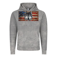 Cloud Rock Wolf with american flag and leopard Vintage Hoodie - RanaPortraitStore