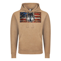 Vintage Coffee Wolf with american flag and leopard Vintage Hoodie - RanaPortraitStore