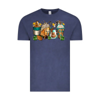 Vintage Denim horses coffee cups Vintage Tee - Zillion Design Studio