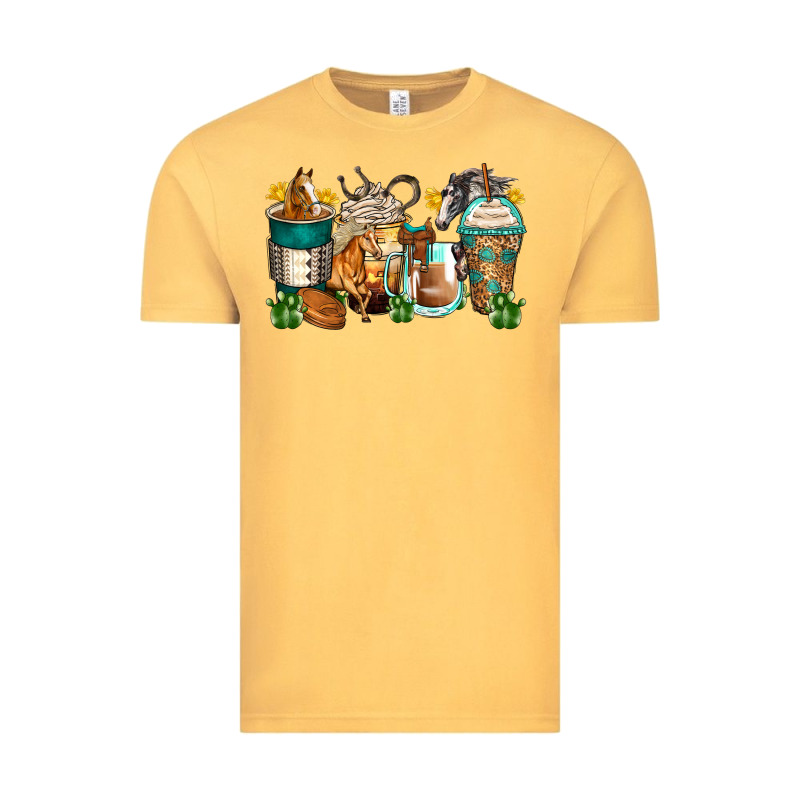 Horses Coffee Cups Vintage Tee by Zillion Design Studio | Teevron