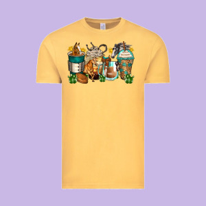 Horses Coffee Cups Vintage Tee Designed By Zillion Design Studio