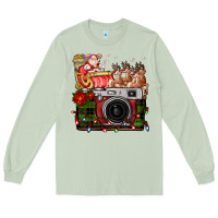 Matcha Christmas Santa Vintage Camera Long Sleeve Tee - FaDigitalArtStudio