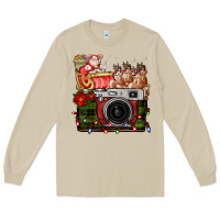 Mushroom Christmas Santa Vintage Camera Long Sleeve Tee - FaDigitalArtStudio