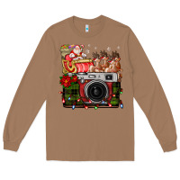 Toasted Coconut Christmas Santa Vintage Camera Long Sleeve Tee - FaDigitalArtStudio