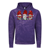 Cloud Purple gnome with christmas lights Vintage Hoodie - JahusDesignShop