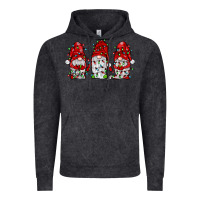 Vintage Black gnome with christmas lights Vintage Hoodie - JahusDesignShop