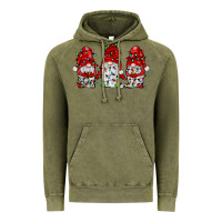 Vintage Olive gnome with christmas lights Vintage Hoodie - JahusDesignShop