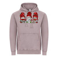 Vintage Zinc gnome with christmas lights Vintage Hoodie - JahusDesignShop