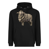 Black merino wool sheep Heavyweight Hoodie - LillyAllenDesigns
