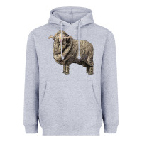 Heather Grey merino wool sheep Heavyweight Hoodie - LillyAllenDesigns