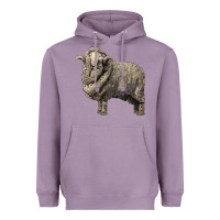 Lavender merino wool sheep Heavyweight Hoodie - LillyAllenDesigns
