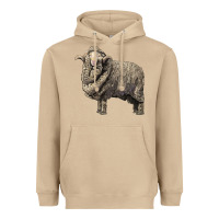 Mushroom merino wool sheep Heavyweight Hoodie - LillyAllenDesigns