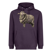 Plum merino wool sheep Heavyweight Hoodie - LillyAllenDesigns