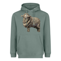 Sage merino wool sheep Heavyweight Hoodie - LillyAllenDesigns