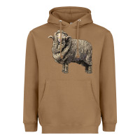 Toasted Coconut merino wool sheep Heavyweight Hoodie - LillyAllenDesigns