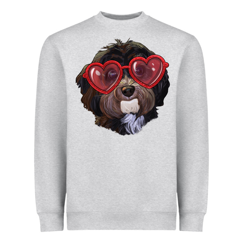 Havanese Dog With Love Glasses Heavyweight Sweatshirt by RanaPortraitStore | Teevron