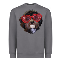 Storm Havanese dog with love glasses Heavyweight Sweatshirt - RanaPortraitStore