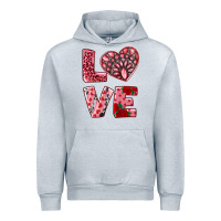 Heather Grey love with pink gemstone Urban Hoodie - RanaPortraitStore