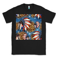 Black 4th of july indian headdress seamless pattern Classic Tee - HRA Design Shop