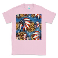 Bubblegum Pink 4th of july indian headdress seamless pattern Classic Tee - HRA Design Shop