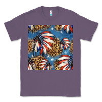 Lavender 4th of july indian headdress seamless pattern Classic Tee - HRA Design Shop