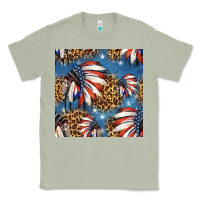 Matcha 4th of july indian headdress seamless pattern Classic Tee - HRA Design Shop
