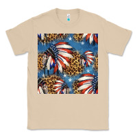 Mushroom 4th of july indian headdress seamless pattern Classic Tee - HRA Design Shop