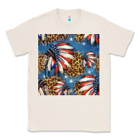 Natural 4th of july indian headdress seamless pattern Classic Tee - HRA Design Shop