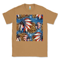 Toasted Coconut 4th of july indian headdress seamless pattern Classic Tee - HRA Design Shop