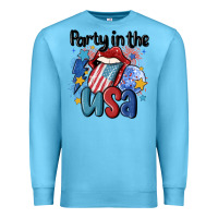 Ocean Blue party in the usa Premium Sweatshirt - MaliasSmallBusiness