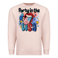 Pale Pink party in the usa Premium Sweatshirt - MaliasSmallBusiness