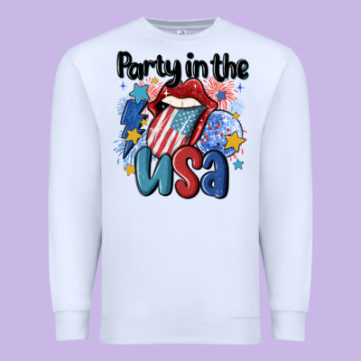 Party In The Usa Premium Sweatshirt Designed By Maliassmallbusiness