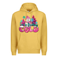 Antique Gold im so freaking cold pink christmas snowman Premium Hoodie - MaliasSmallBusiness