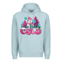Blue Mist im so freaking cold pink christmas snowman Premium Hoodie - MaliasSmallBusiness