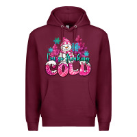 Burgundy im so freaking cold pink christmas snowman Premium Hoodie - MaliasSmallBusiness