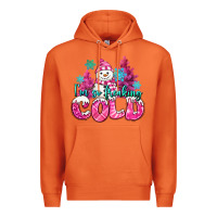 Carrot im so freaking cold pink christmas snowman Premium Hoodie - MaliasSmallBusiness