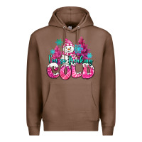 Chestnut im so freaking cold pink christmas snowman Premium Hoodie - MaliasSmallBusiness