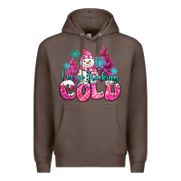 Coffee im so freaking cold pink christmas snowman Premium Hoodie - MaliasSmallBusiness