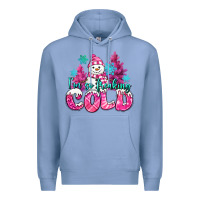 Colony Blue im so freaking cold pink christmas snowman Premium Hoodie - MaliasSmallBusiness