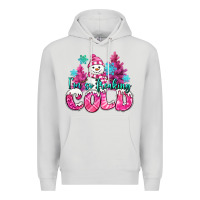 Dove Grey im so freaking cold pink christmas snowman Premium Hoodie - MaliasSmallBusiness