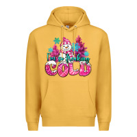 Mustard im so freaking cold pink christmas snowman Premium Hoodie - MaliasSmallBusiness