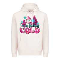 Pale Pink im so freaking cold pink christmas snowman Premium Hoodie - MaliasSmallBusiness